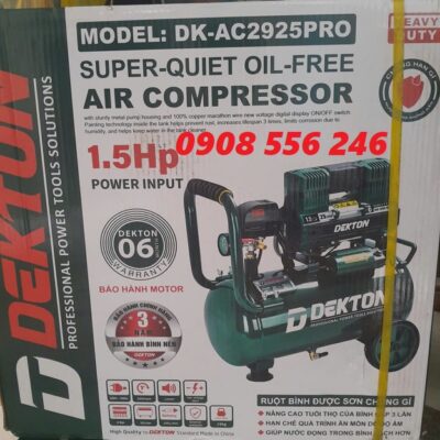 Máy Bơm Hơi Không Dầu Dekton DK-AC2925Pro 25 lít